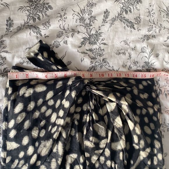 MaxMara Cargo Tie Front Midi Skirt Sz 12 - Picture 9 of 14